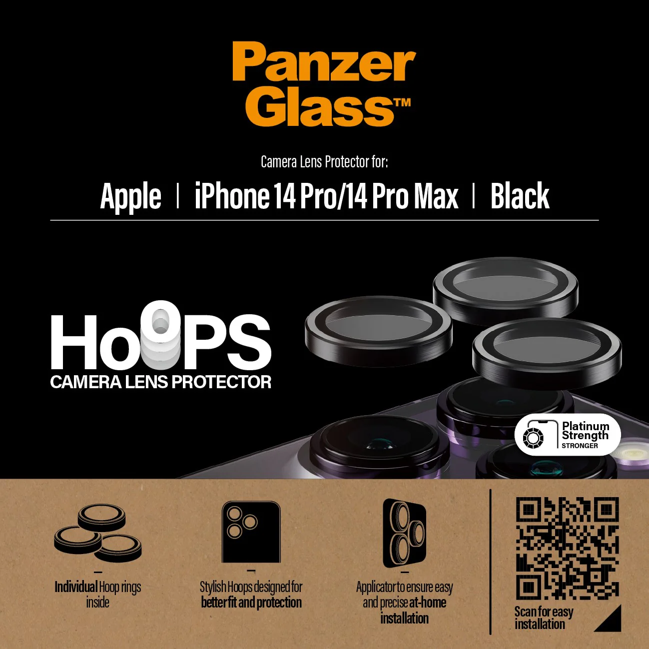 PanzerGlassÂź HoopsÂź Camera Lens Protector Black iPhone 14 Pro | 14 Pro Max - Image 5