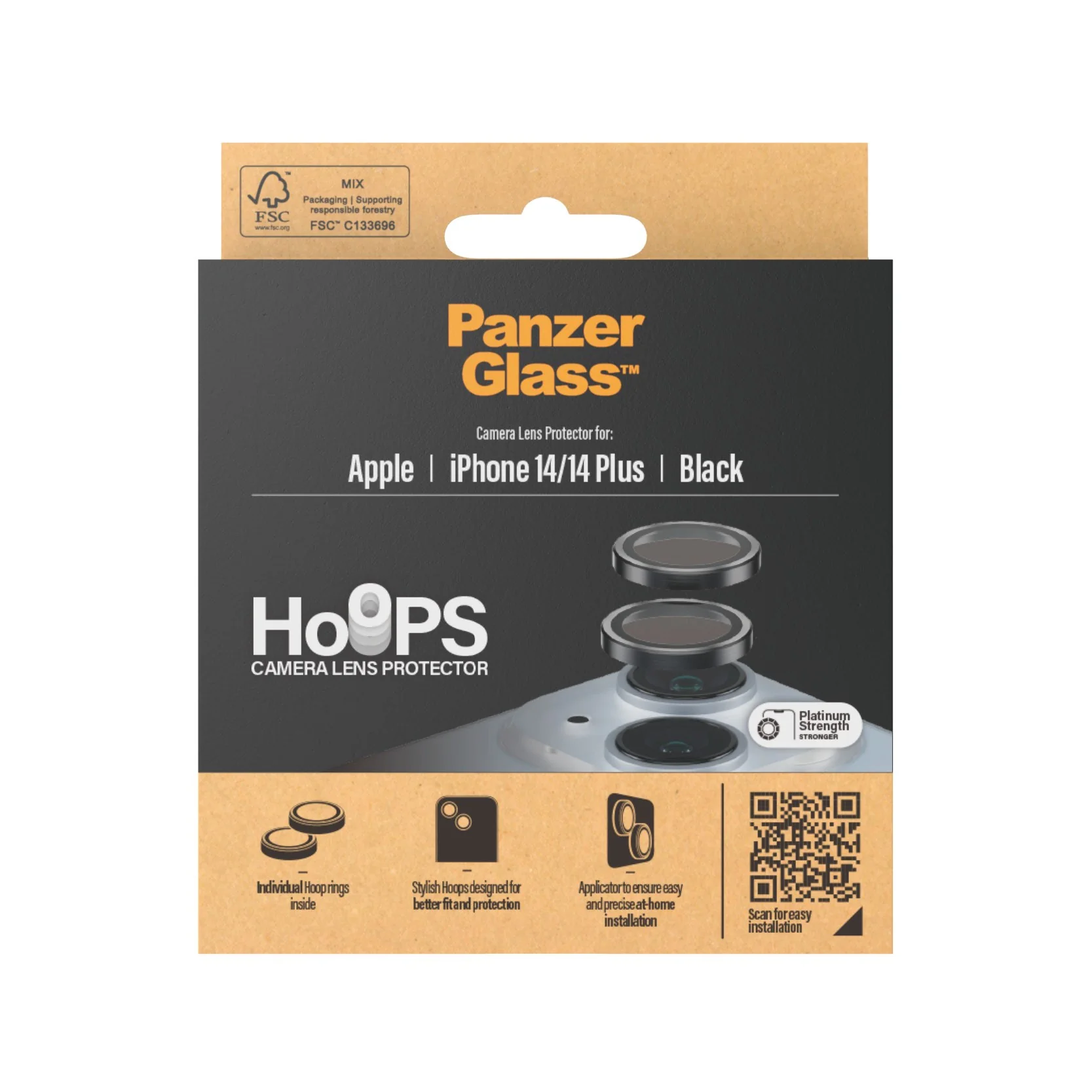 PanzerGlassÂź HoopsÂź Camera Lens Protector Black iPhone 14 | 14 Plus - Image 3
