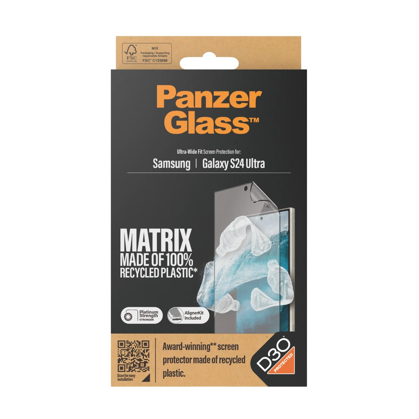 PanzerGlass® ECO MATRIX Screen Protector with D3O® Samsung Galaxy S24 Ultra | Ultra-Wide Fit w. AlignerKit - Image 3