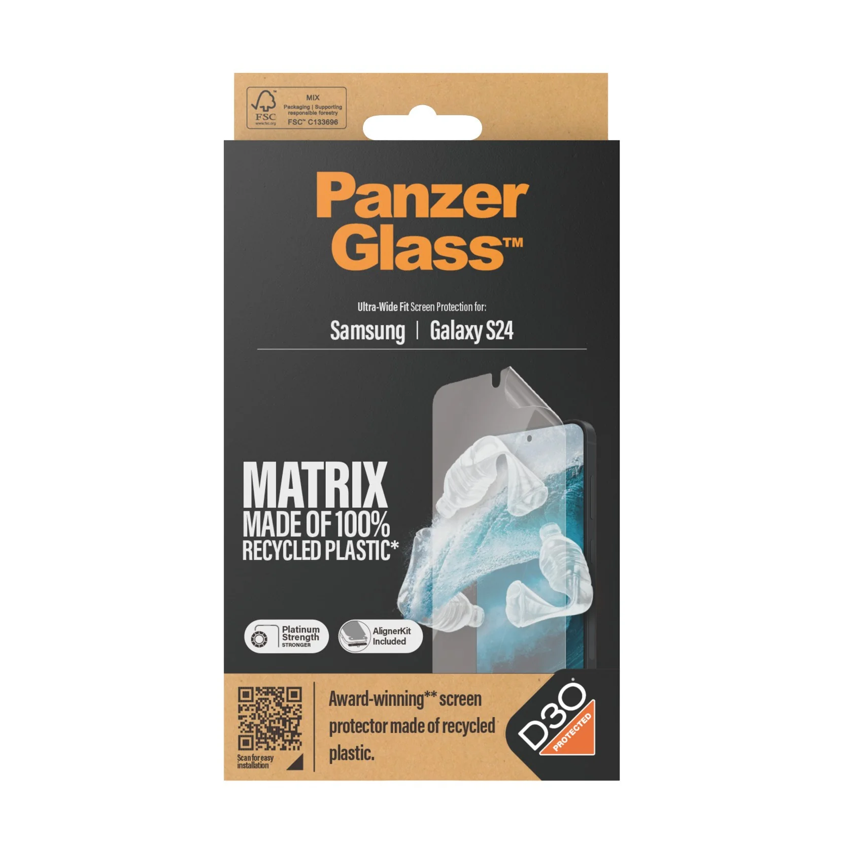 PanzerGlass® ECO MATRIX Screen Protector with D3O® Samsung Galaxy S24 | Ultra-Wide Fit w. AlignerKit - Image 3