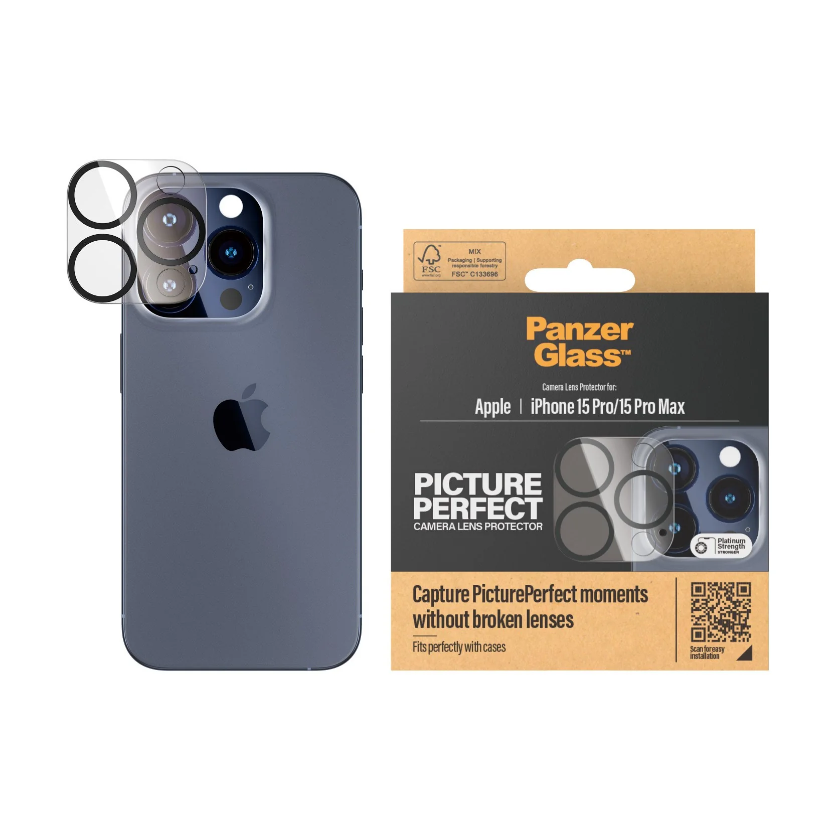 PanzerGlass® PicturePerfect Camera Lens Protector iPhone 15 Pro | 15 Pro Max - Image 2