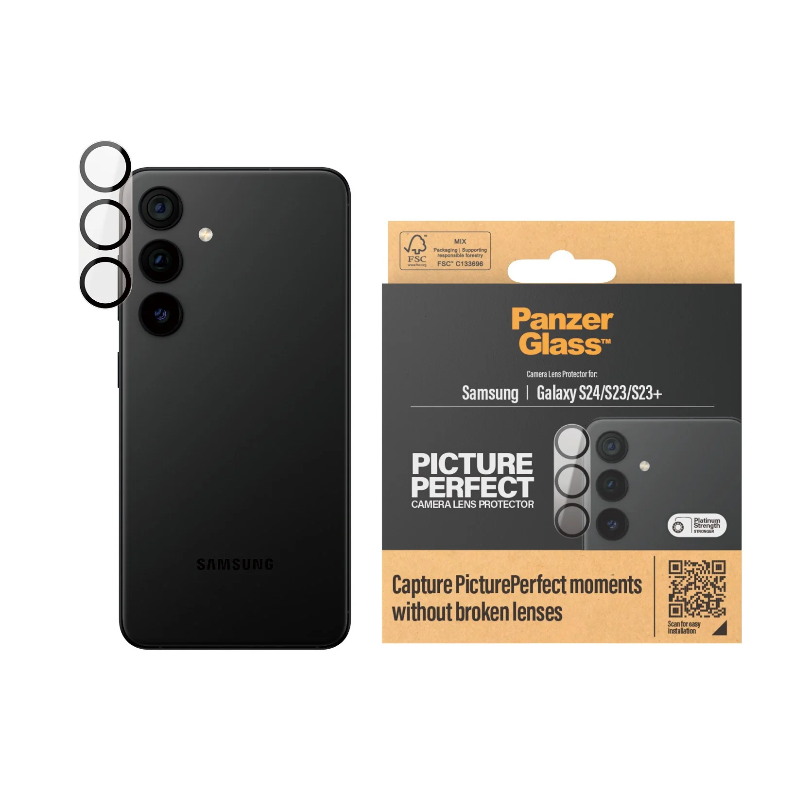 PanzerGlass® PicturePerfect Camera Lens Protector Samsung Galaxy S24 | S23 | S23+ - Image 2