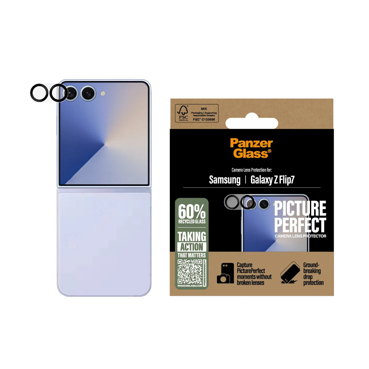 PanzerGlass® PicturePerfect Camera Lens Protector Samsung Galaxy Z Flip7 - Image 2
