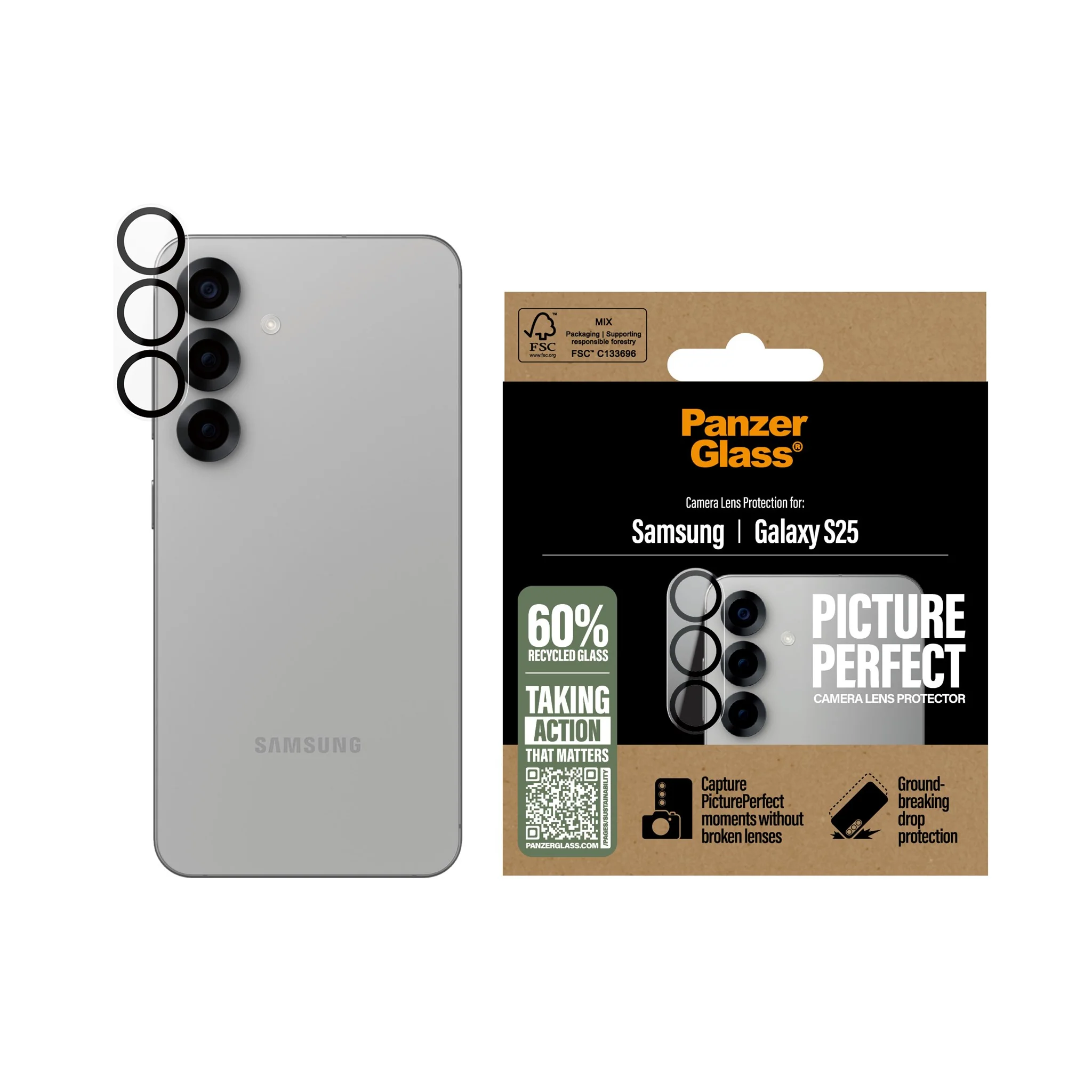 PanzerGlass® PicturePerfect Camera Lens Protector Samsung Galaxy S25 - Image 2