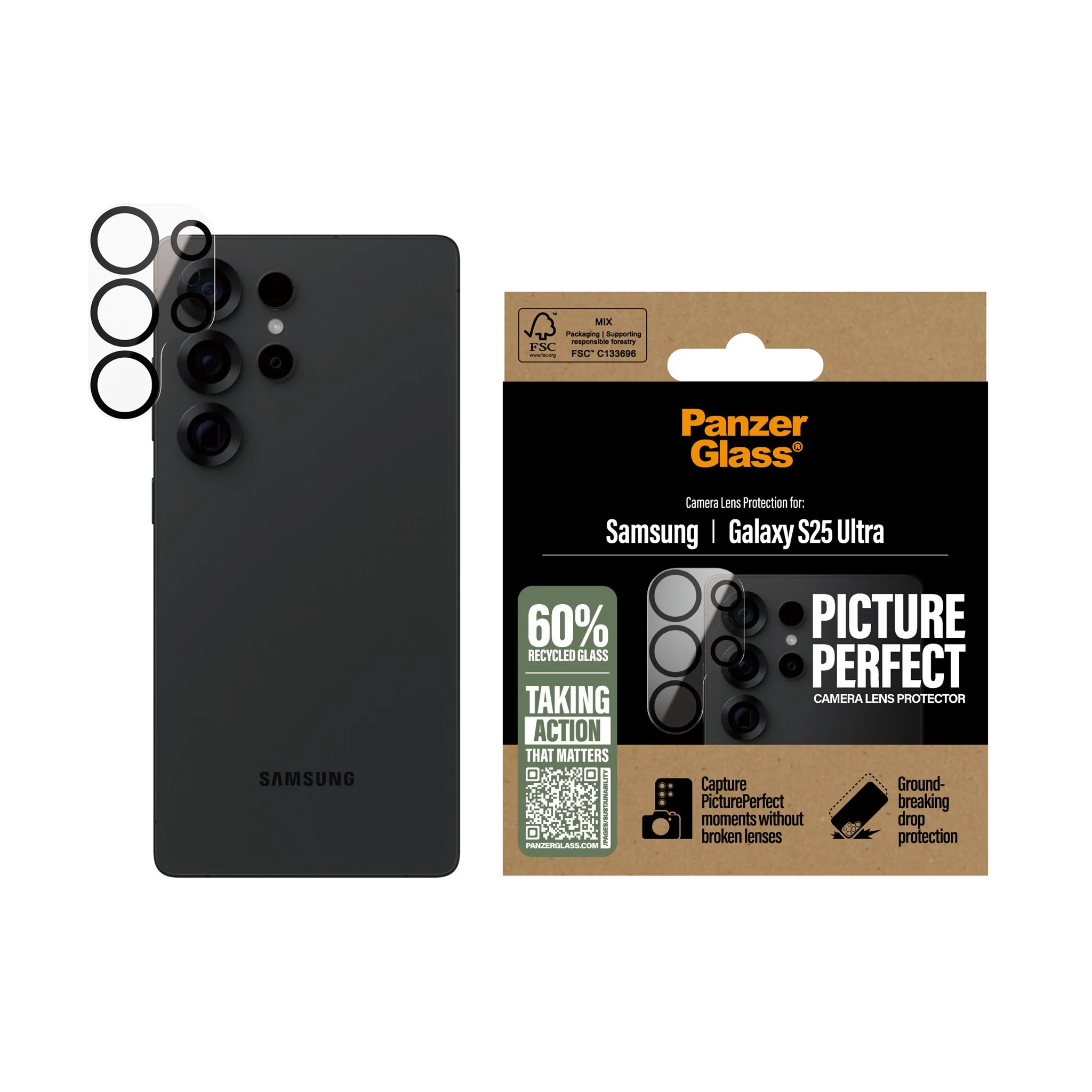 PanzerGlass® PicturePerfect Camera Lens Protector Samsung Galaxy S25 Ultra - Image 2