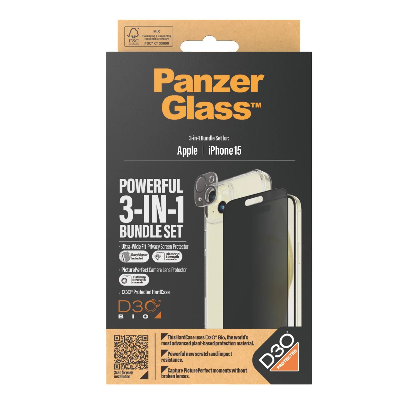 PanzerGlassÂź 3-in-1 Privacy Bundle iPhone 15 - Image 3