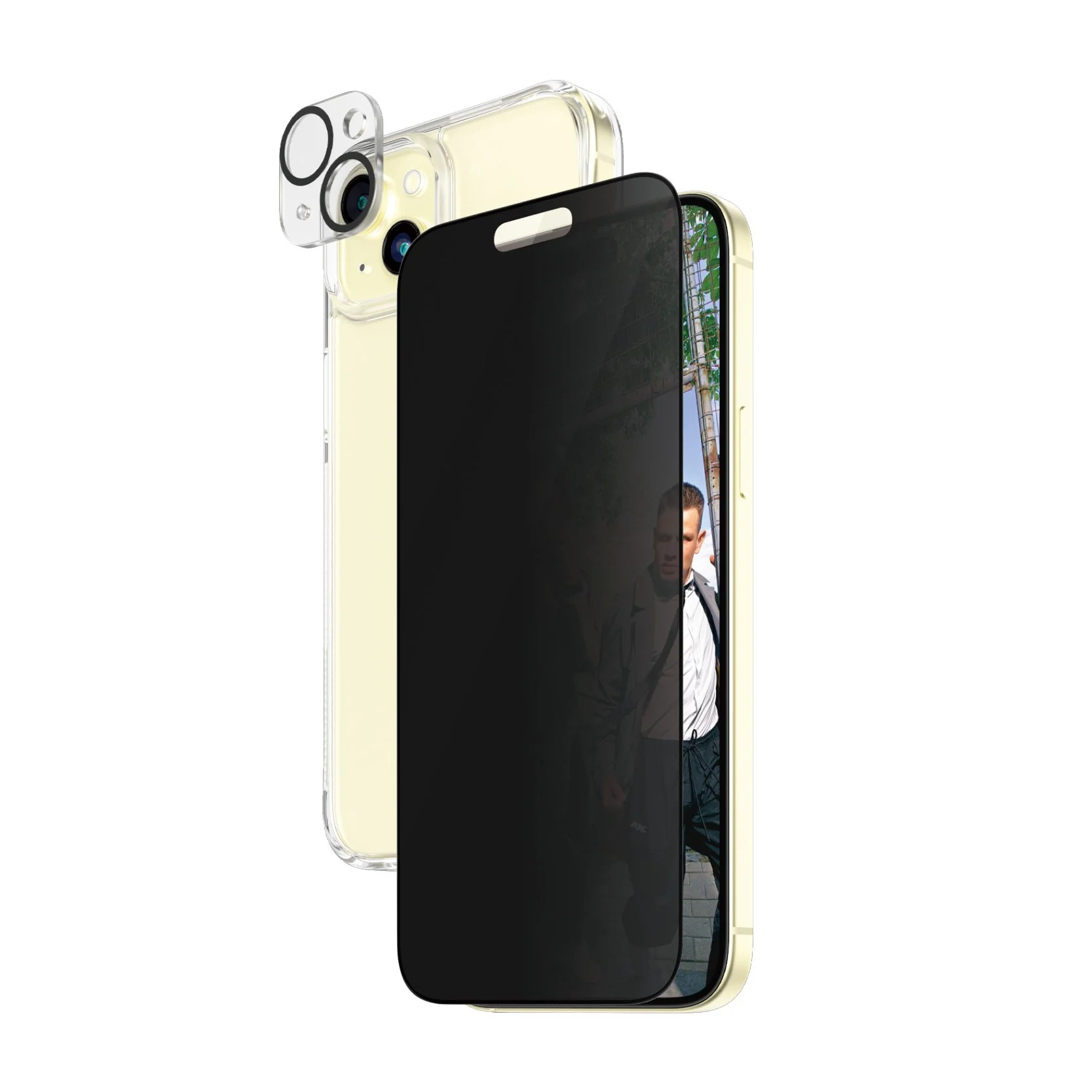 PanzerGlassÂź 3-in-1 Privacy Bundle iPhone 15 Plus