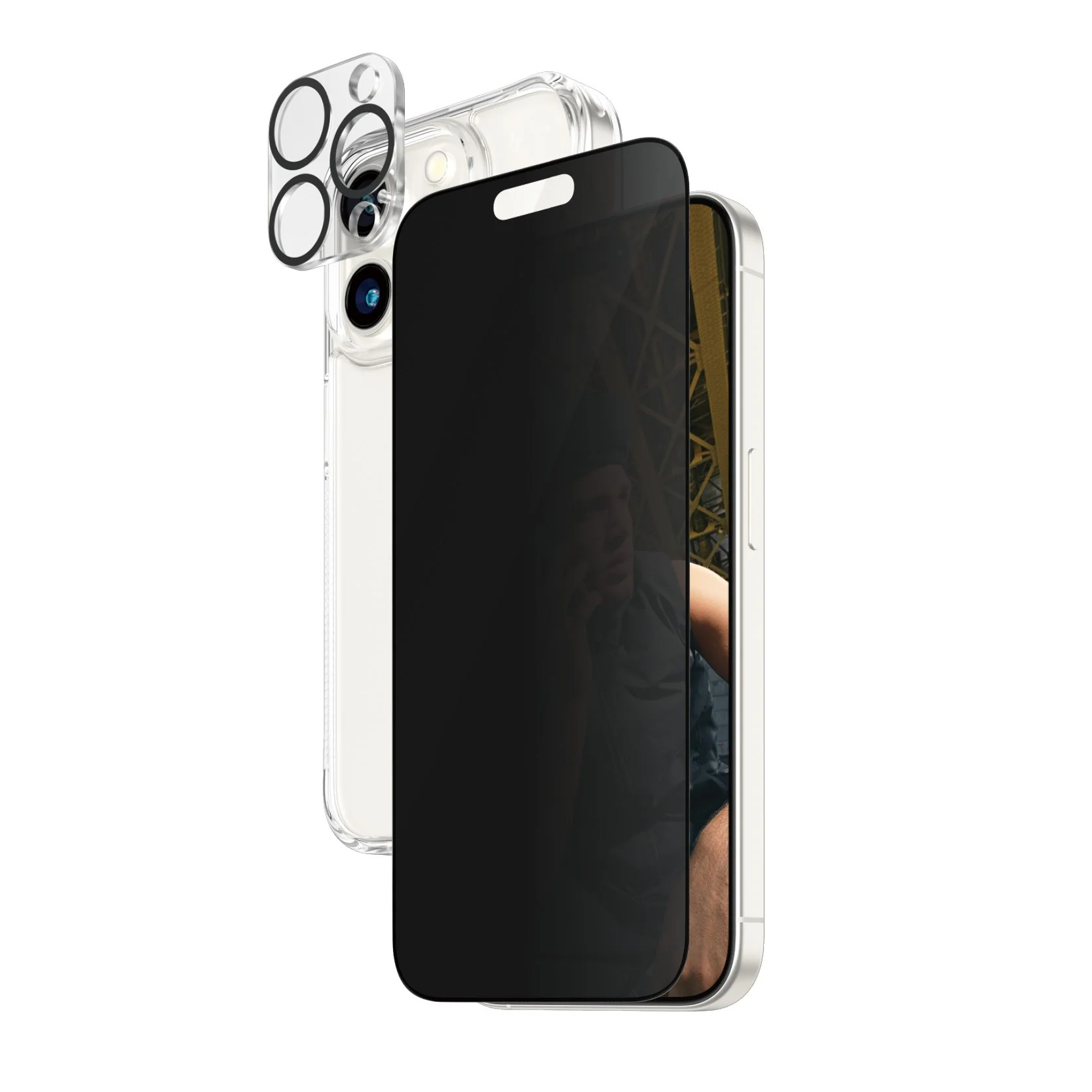 PanzerGlassÂź 3-in-1 Privacy Bundle iPhone 15 Pro