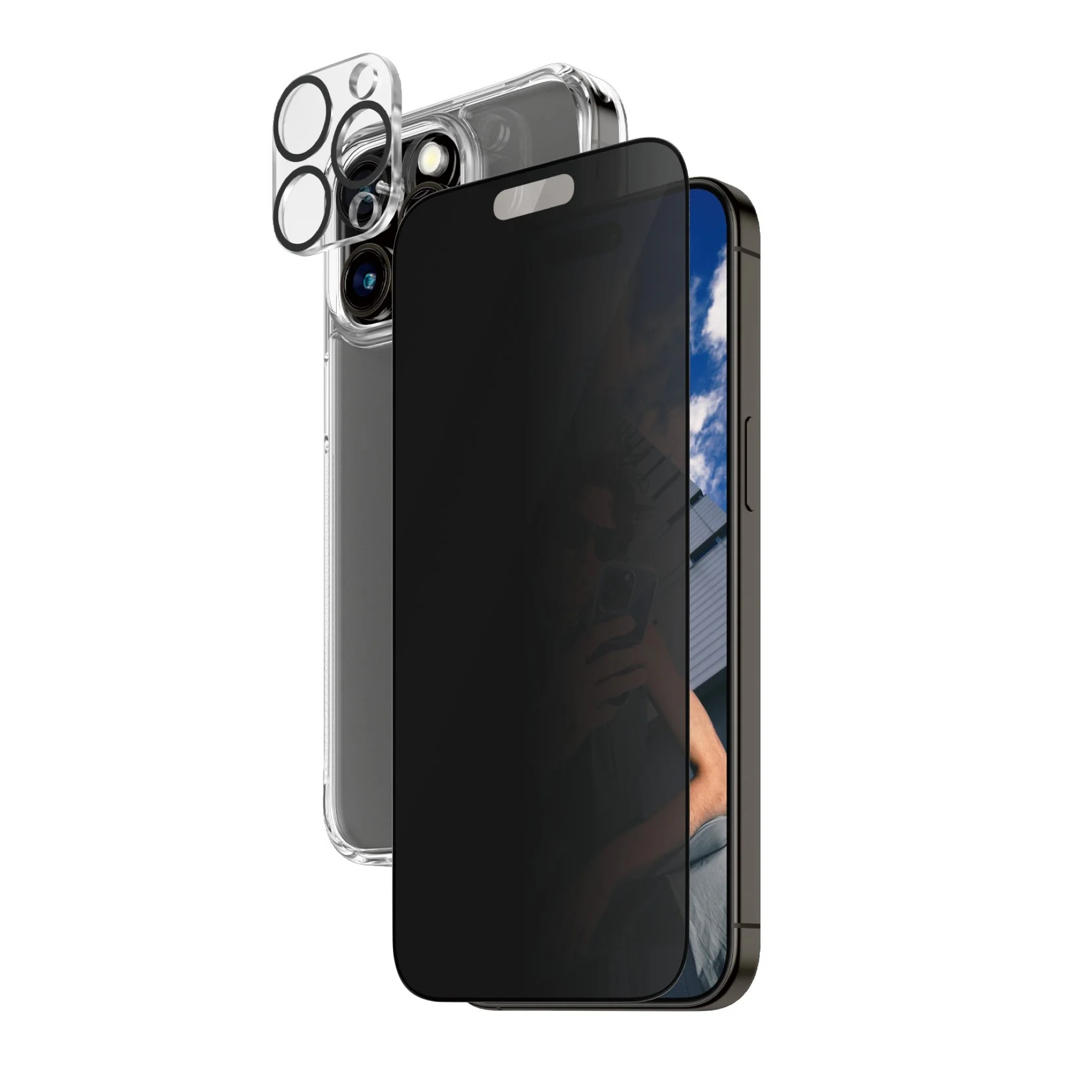 PanzerGlassÂź 3-in-1 Privacy Bundle iPhone 15 Pro Max