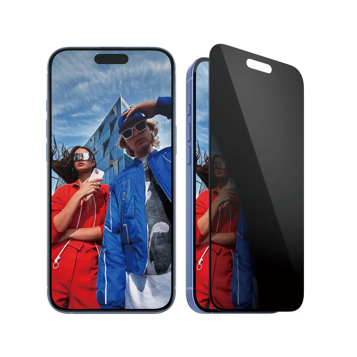 PanzerGlass® 2-Way Privacy Screen Protector iPhone 16 Plus | 15 Plus | Ultra-Wide Fit w. EasyAligner