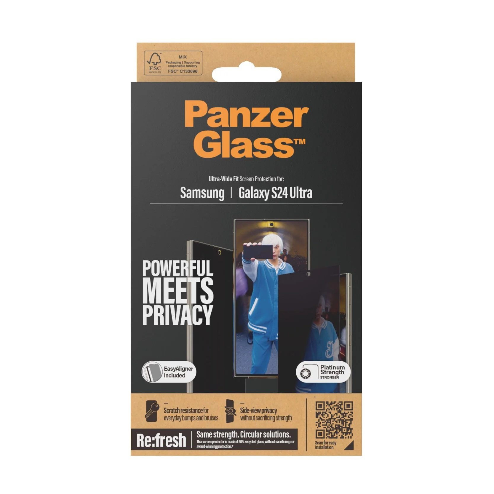 PanzerGlass® Privacy Screen Protector Samsung Galaxy S24 Ultra | Ultra-Wide Fit w. EasyAligner - Image 3