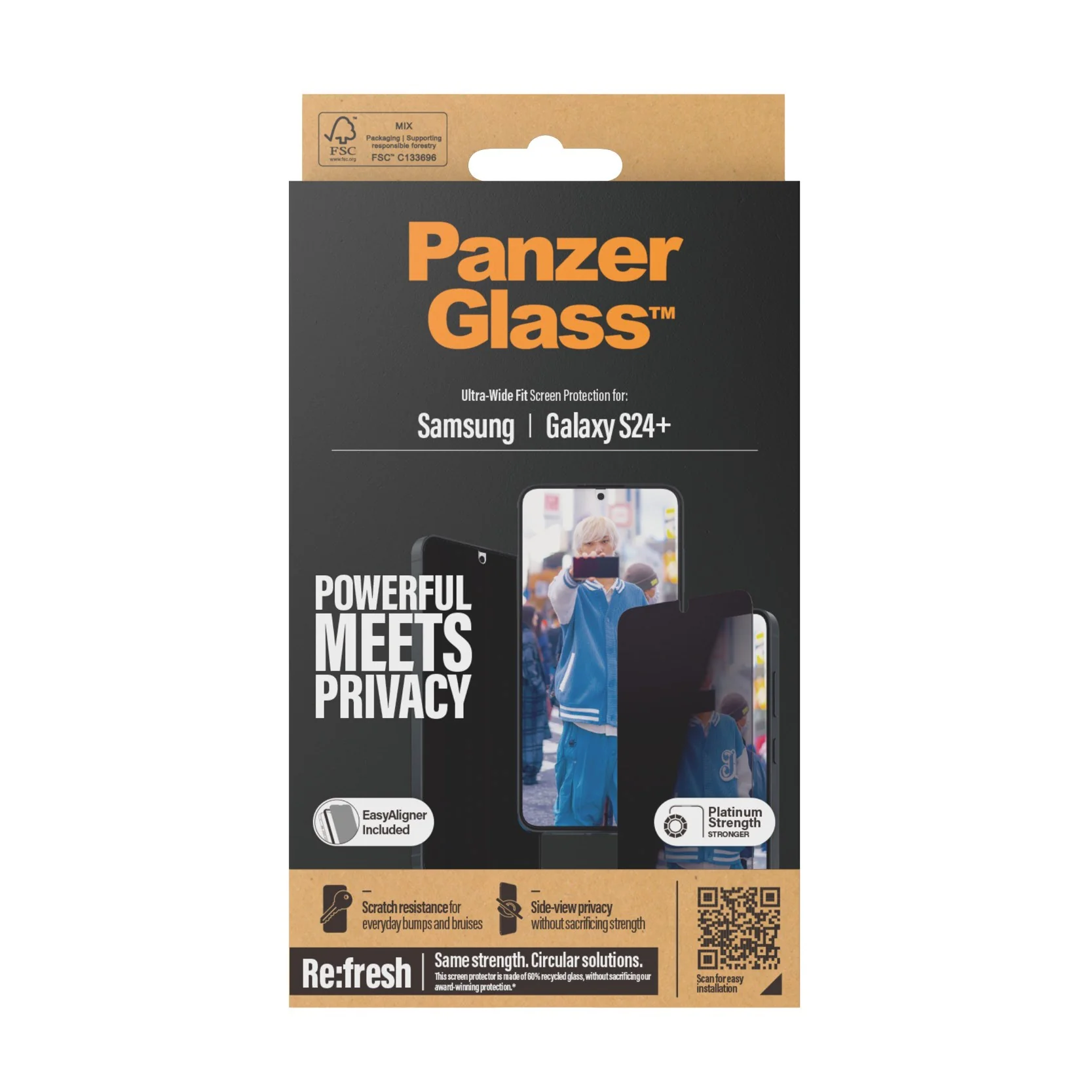 PanzerGlass® Privacy Screen Protector Samsung Galaxy S24+ | Ultra-Wide Fit w. EasyAligner - Image 3