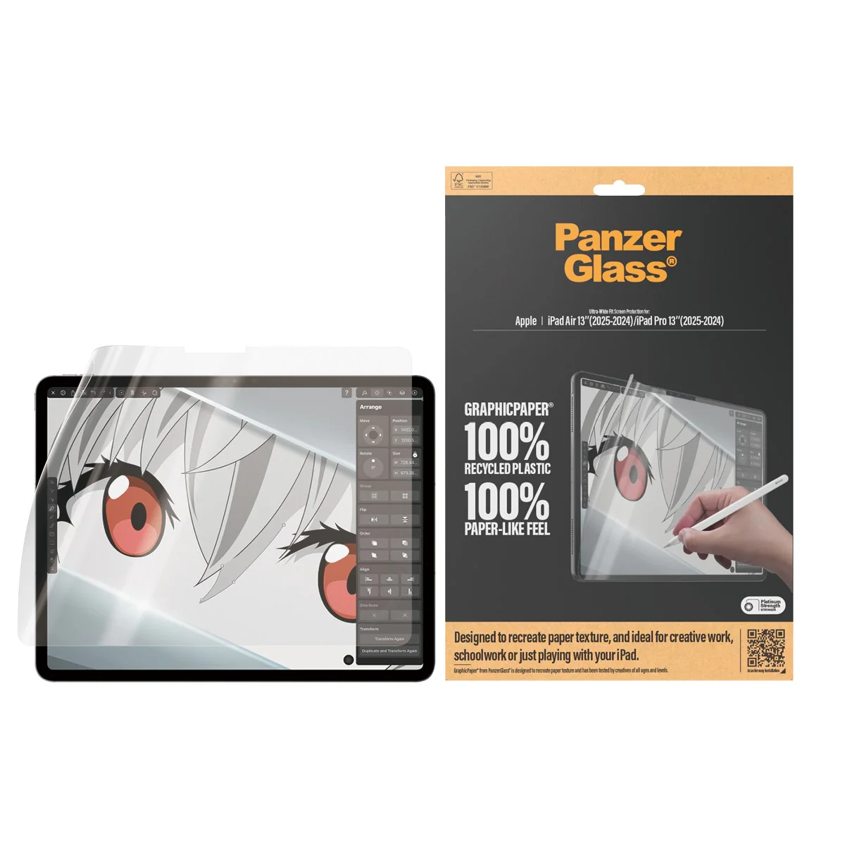 PanzerGlass® GraphicPaper® Screen Protector iPad Air 13'' (2024-2026) | iPad Pro 13'' (2024-2025) | Ultra-Wide Fit - Image 2