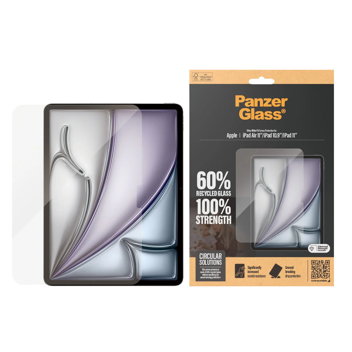 PanzerGlass® Screen Protector iPad Air 11'' (2024-2026) | iPad 11'' (2025) | iPad 10.9'' (2022) | Ultra-Wide Fit - Image 2