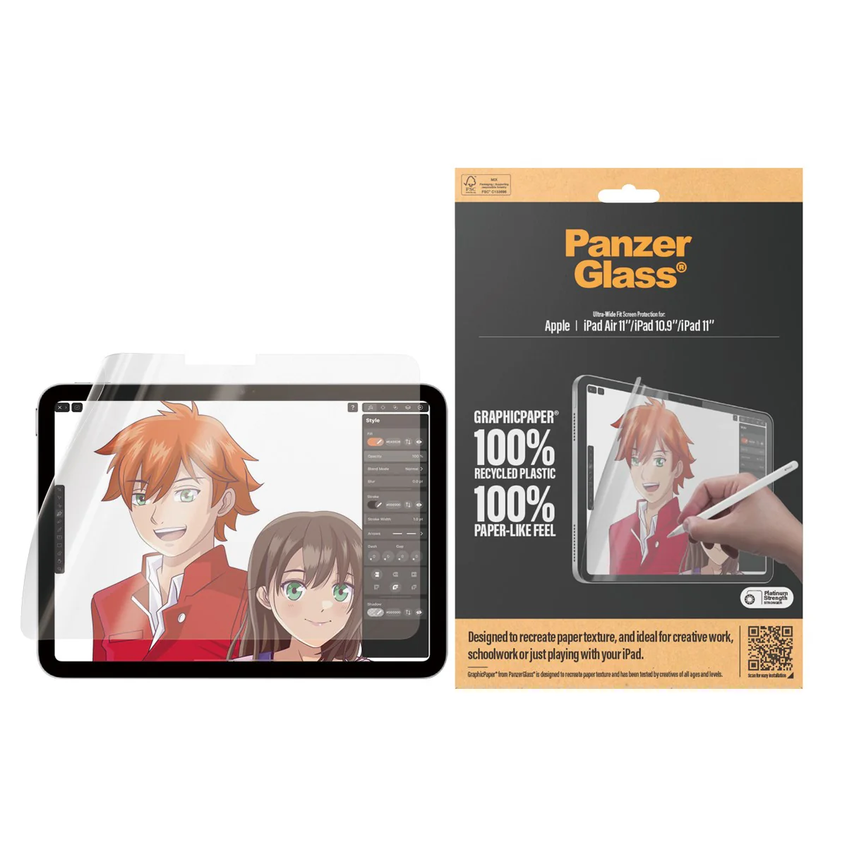 PanzerGlass® GraphicPaper® Screen Protector iPad Air 11'' (2024-2026) | iPad 11'' (2025) | iPad 10.9'' (2022) | Ultra-Wide Fit - Image 2