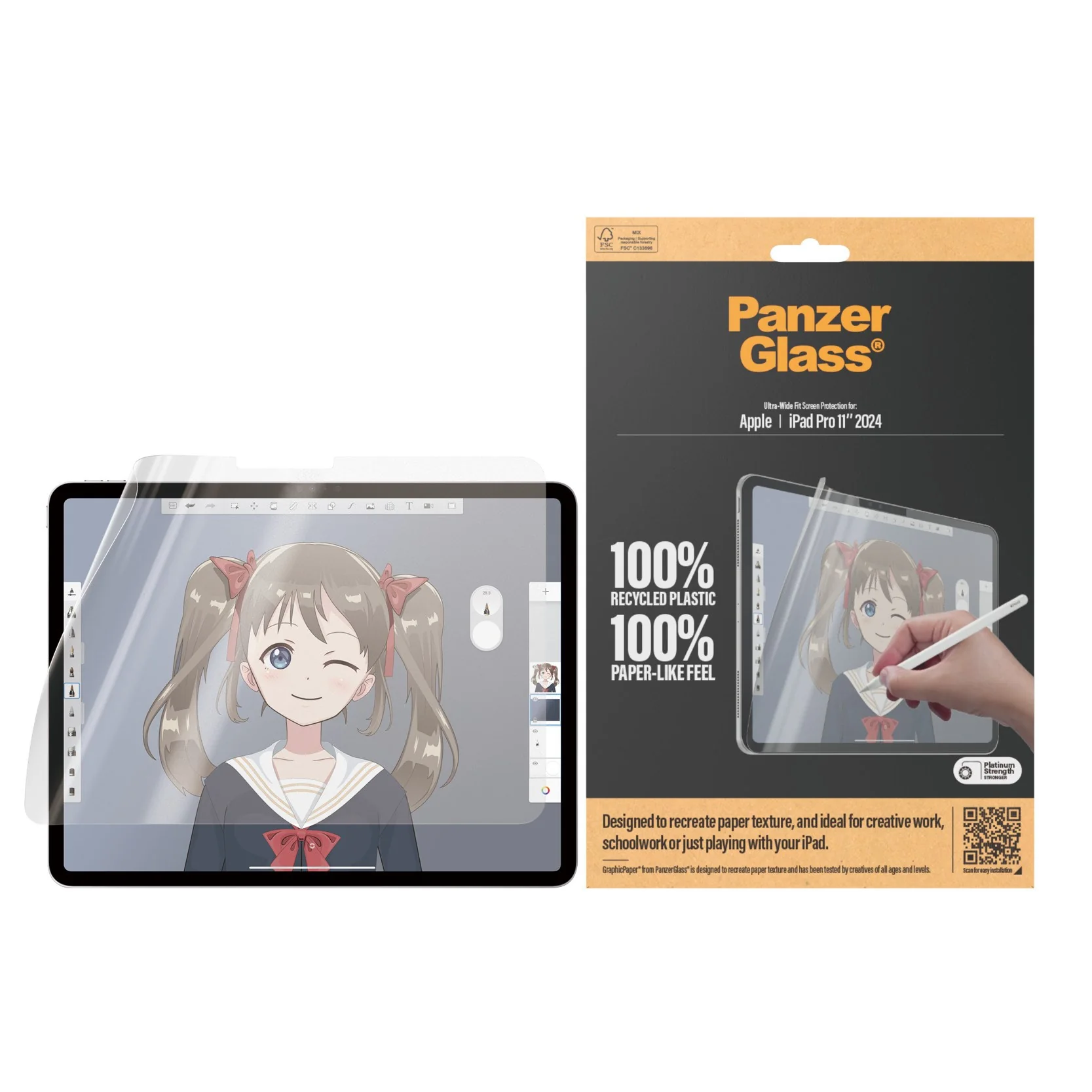 PanzerGlass® GraphicPaper® Screen Protector iPad Pro 11'' (2024-2025) | Ultra-Wide Fit - Image 2
