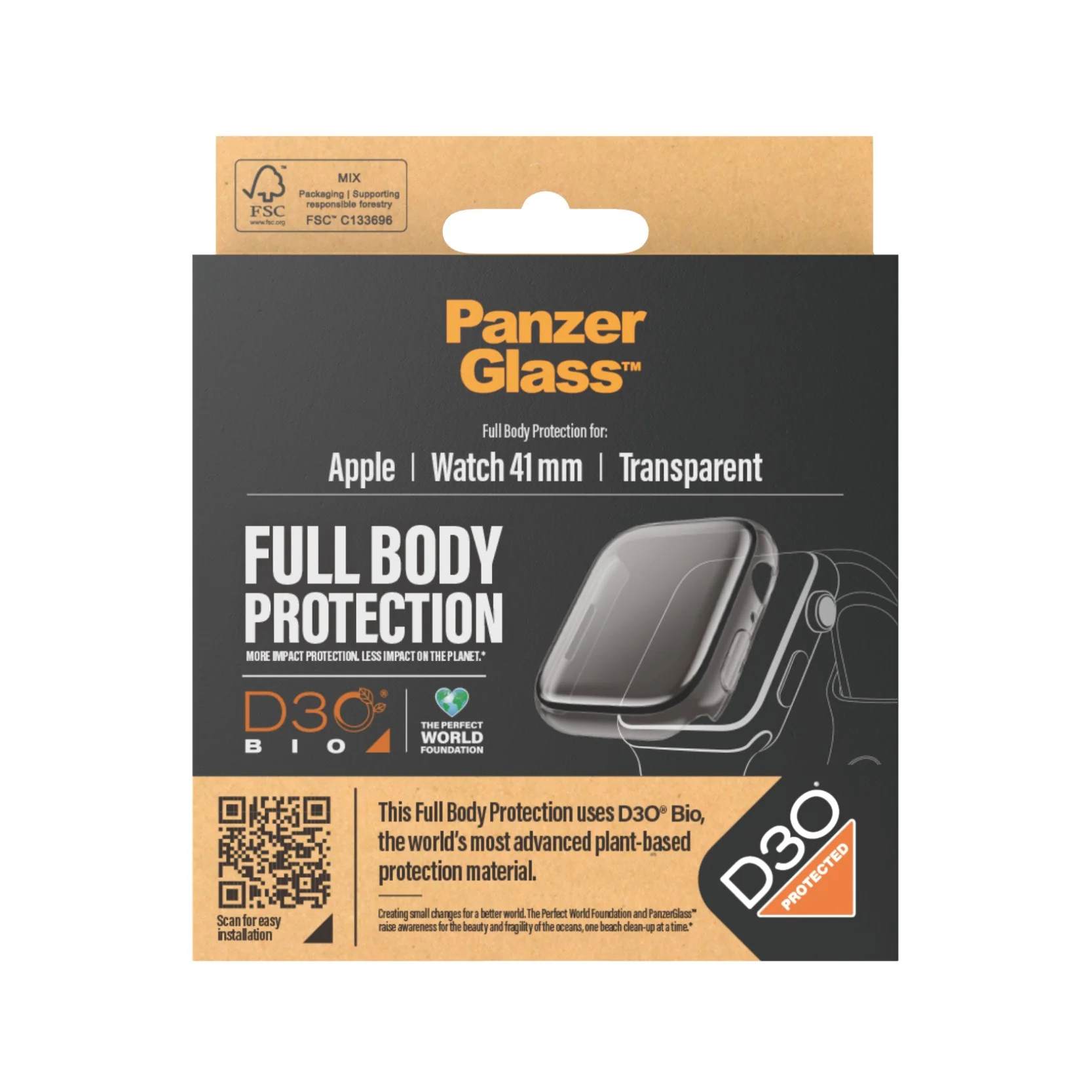 PanzerGlass® Full Body Transparent w. D3O® Apple Watch Series 9 | 41mm - Image 3