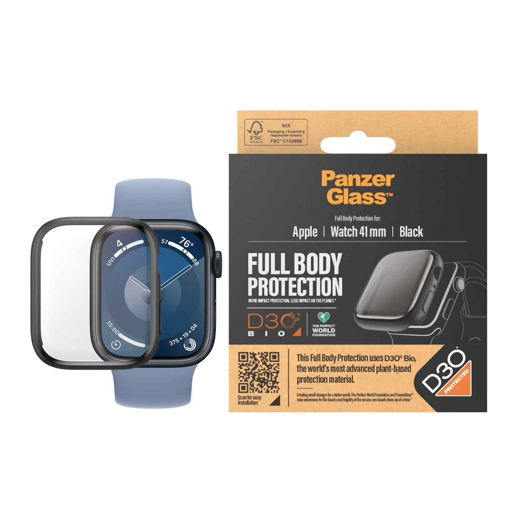 PanzerGlass® Full Body Black w. D3O® Apple Watch Series 9 | 41mm - Image 2