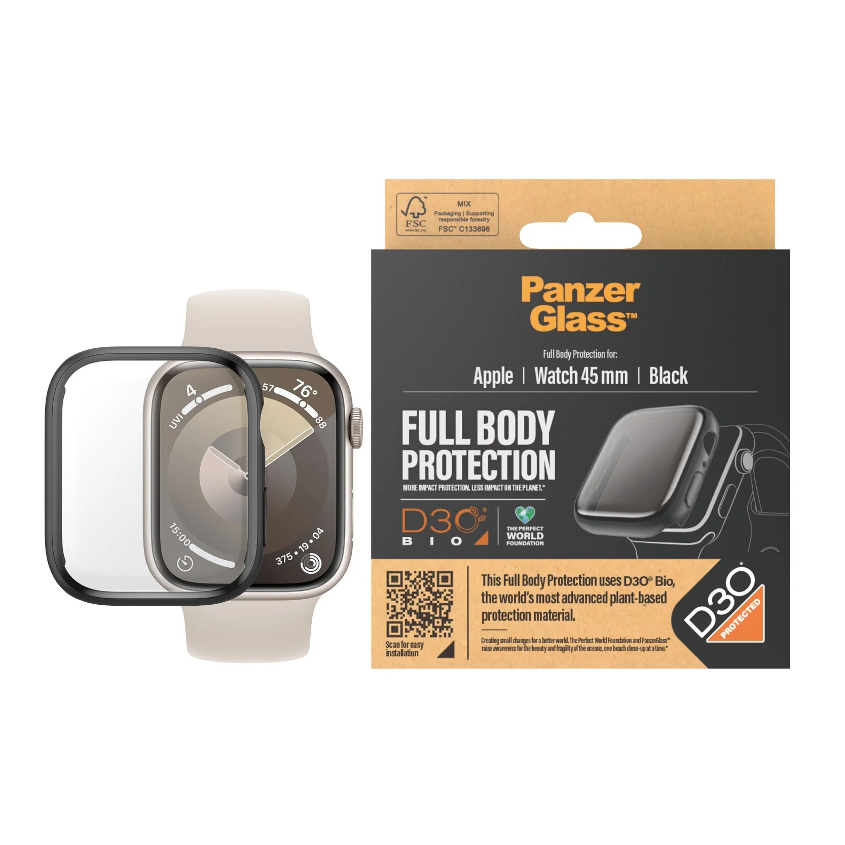 PanzerGlass® Full Body Black w. D3O® Apple Watch Series 9 | 45mm - Image 2