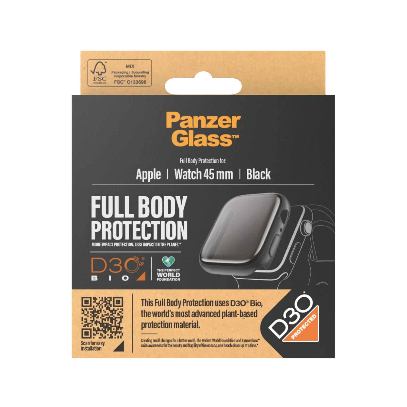 PanzerGlass® Full Body Black w. D3O® Apple Watch Series 9 | 45mm - Image 3