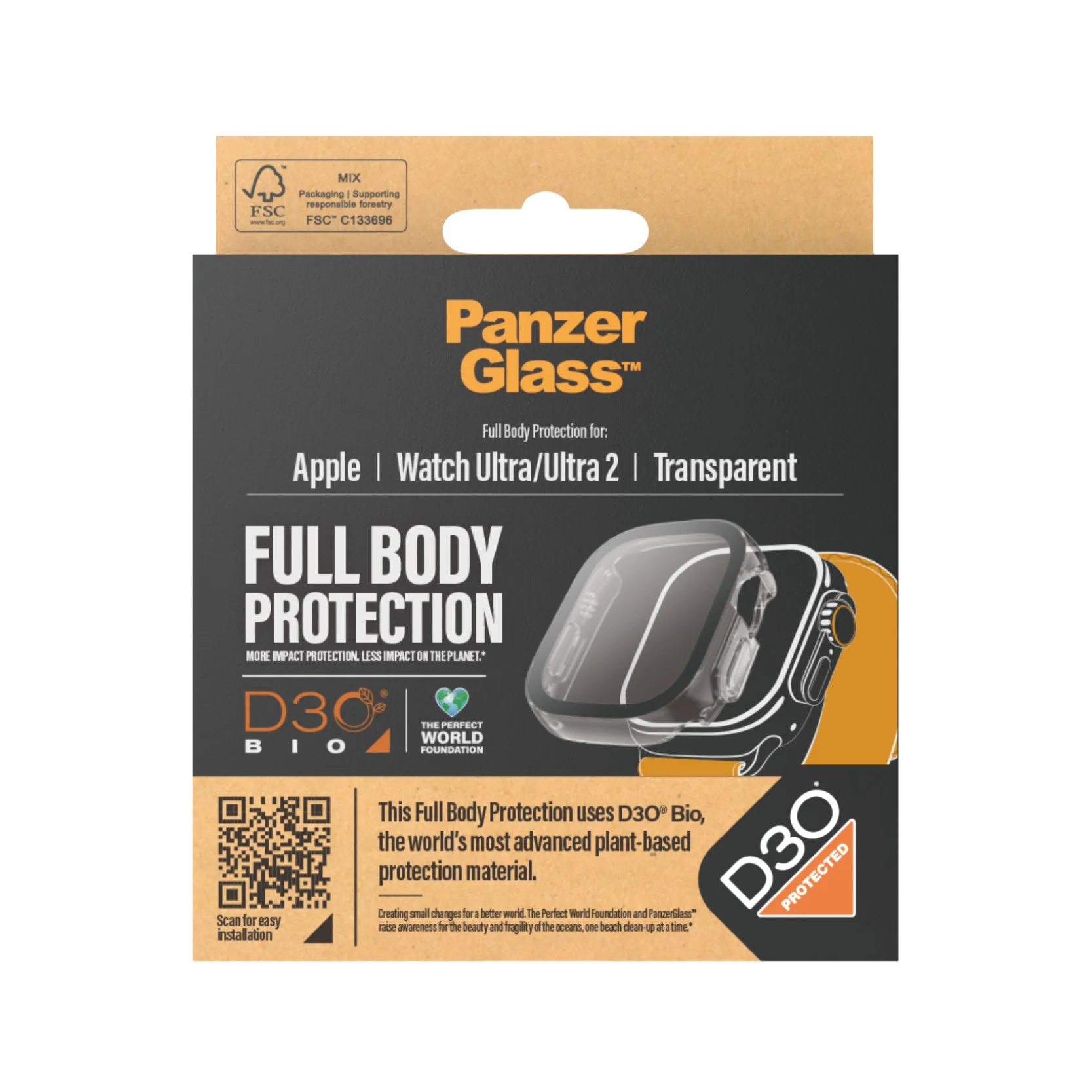 PanzerGlass® Full Body Transparent w. D3O® Apple Watch Ultra | Ultra 2 | 49mm - Image 3