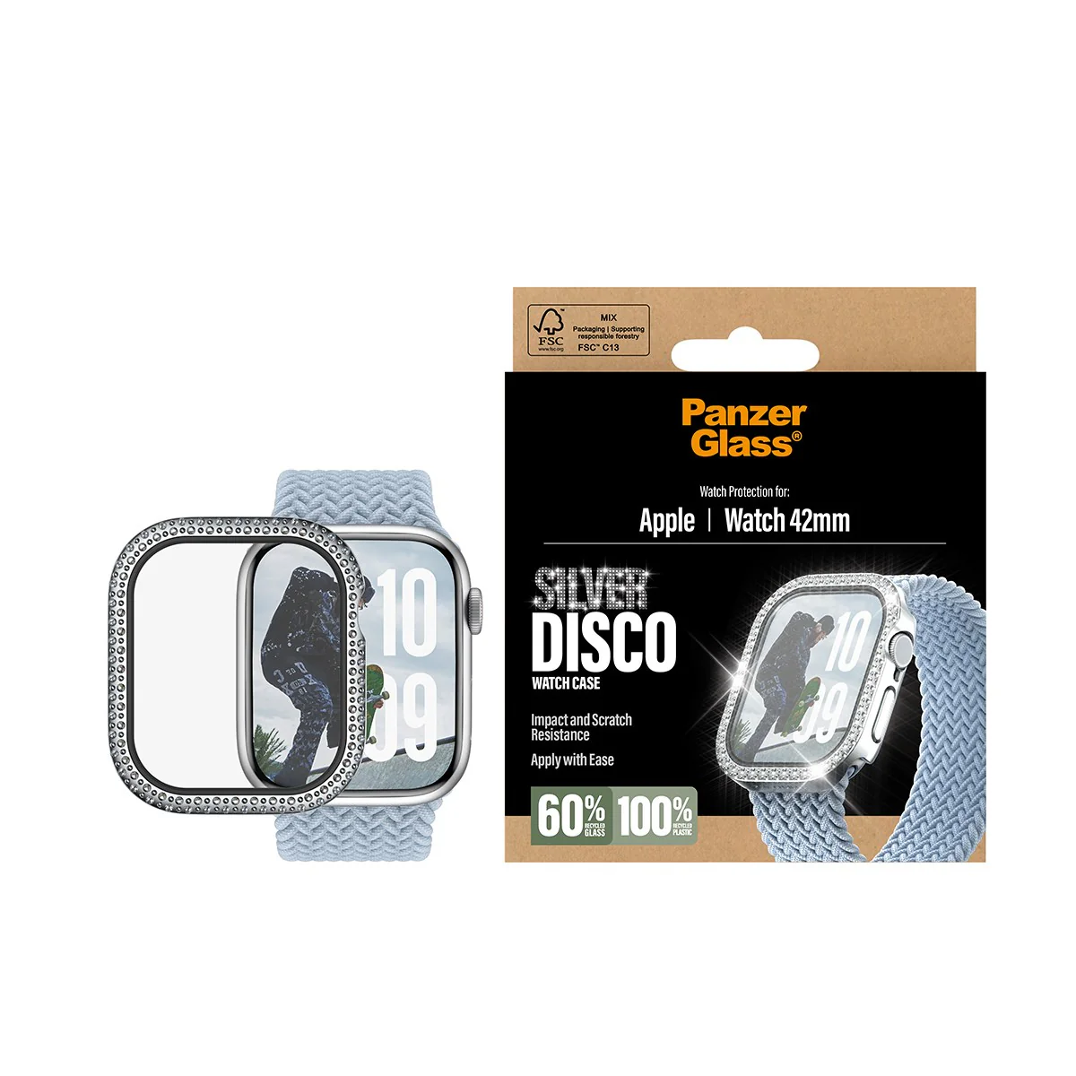 PanzerGlass® Full body Case Disco Silver Apple Watch Series 11 | 10 | 42mm - Image 2