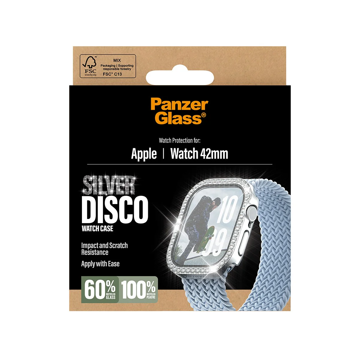 PanzerGlass® Full body Case Disco Silver Apple Watch Series 11 | 10 | 42mm - Image 3