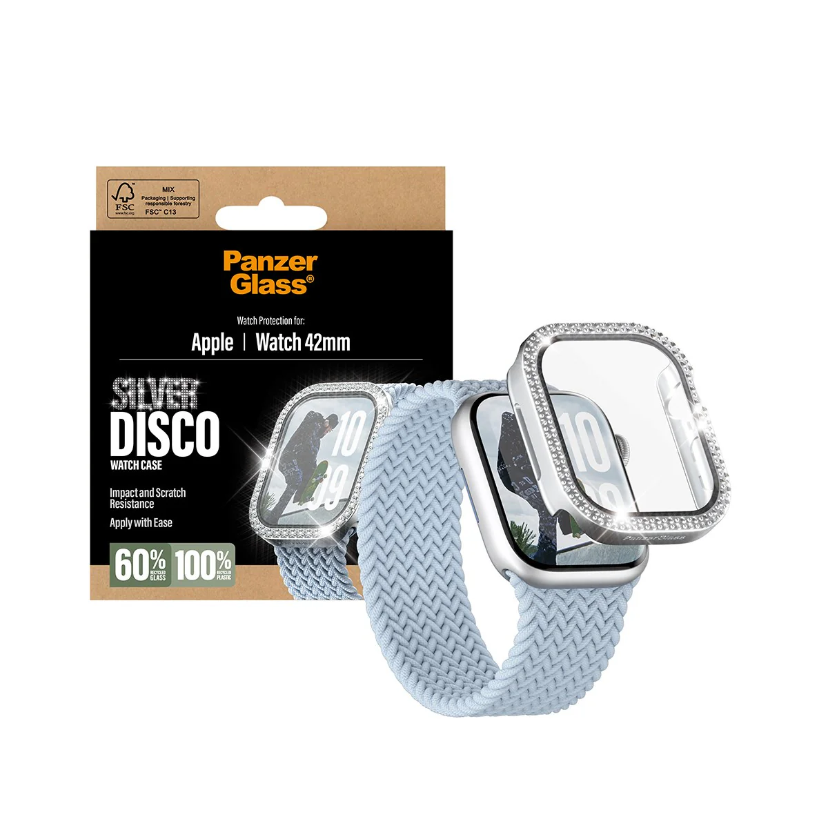 PanzerGlass® Full body Case Disco Silver Apple Watch Series 11 | 10 | 42mm - Image 5