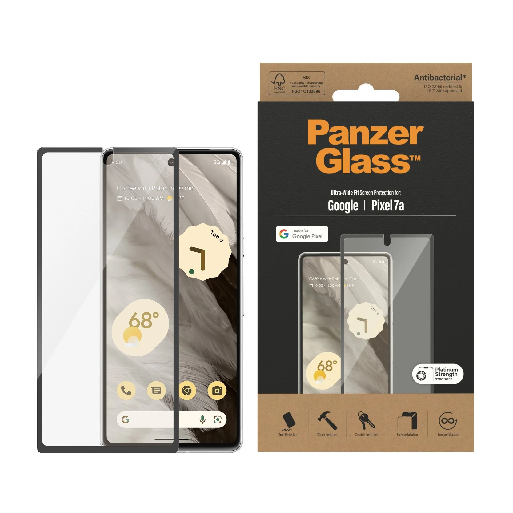 PanzerGlass® Screen Protector Google Pixel 7a | Ultra Wide Fit - Image 2