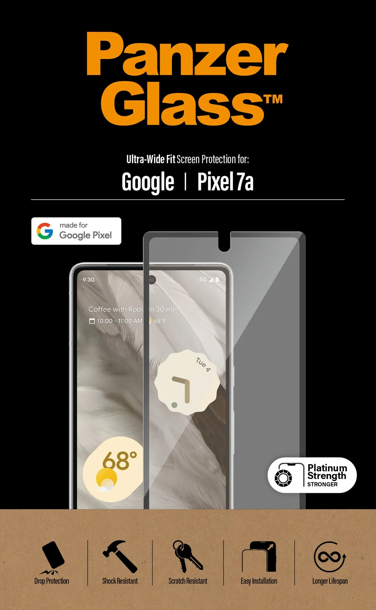 PanzerGlass® Screen Protector Google Pixel 7a | Ultra Wide Fit - Image 4