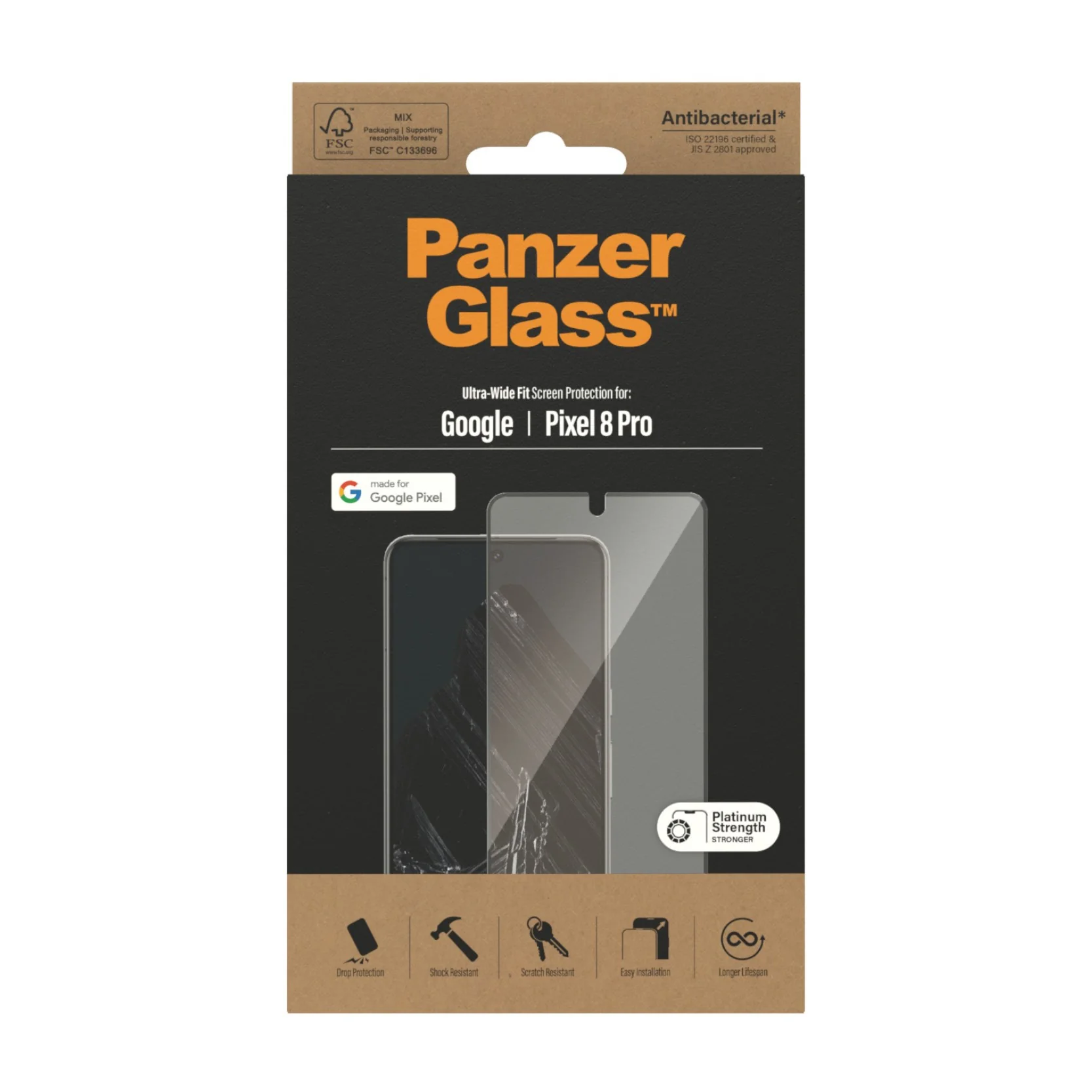 PanzerGlass® Screen Protector Google Pixel 8 Pro | Ultra-Wide Fit - Image 3