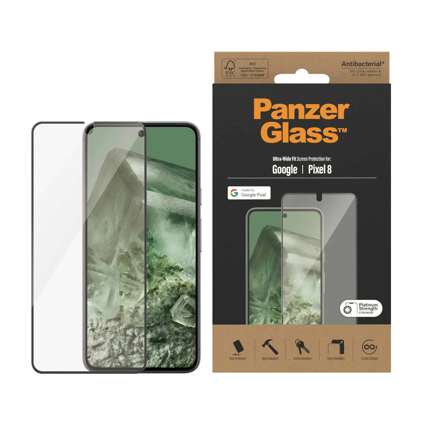 PanzerGlass® Screen Protector Google Pixel 8 | Ultra-Wide Fit - Image 2
