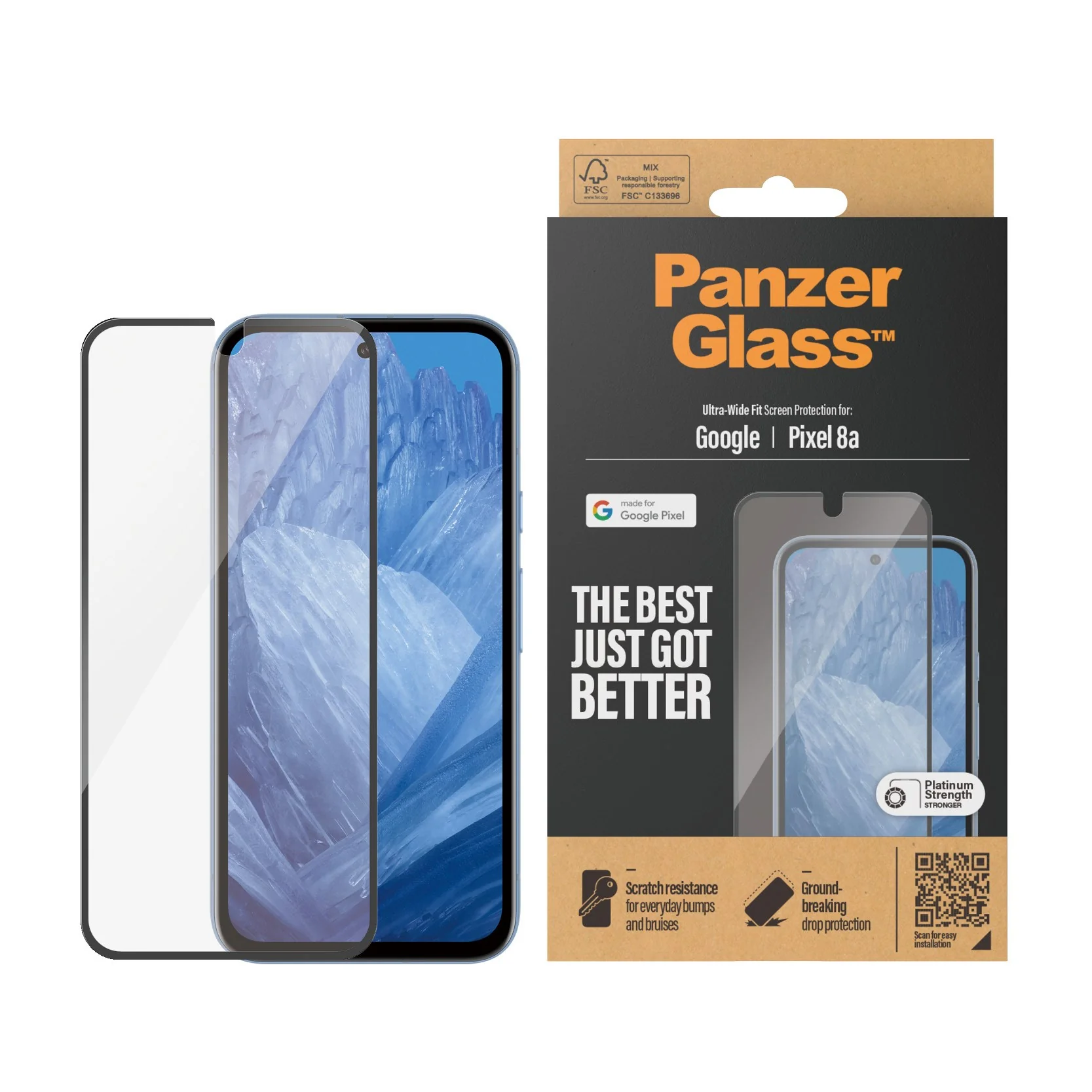 PanzerGlass® Screen Protector Google Pixel 8a | Ultra-Wide Fit - Image 2
