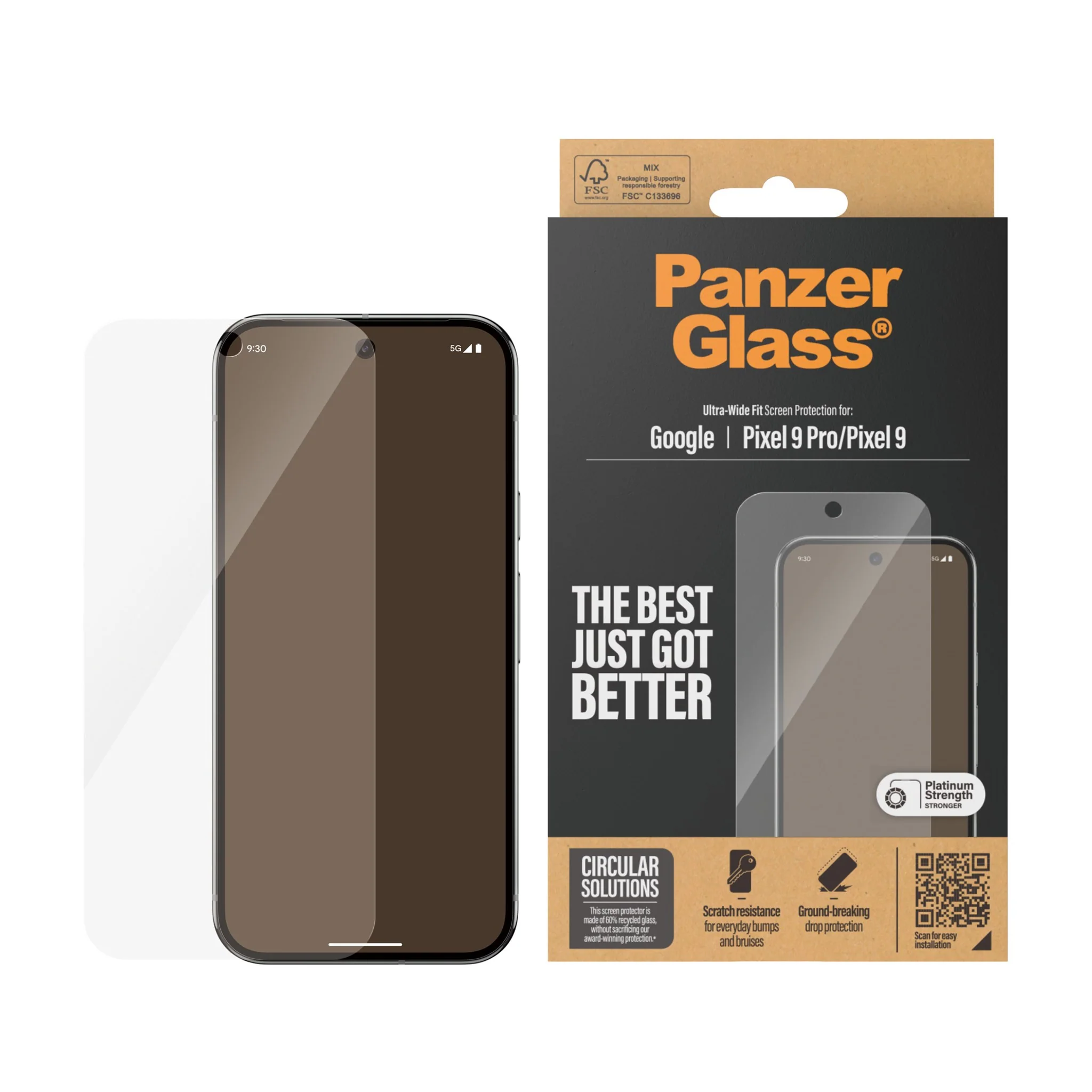 PanzerGlass® Screen Protector Google Pixel 9 5G | 9 Pro 5G | Ultra-Wide Fit - Image 2