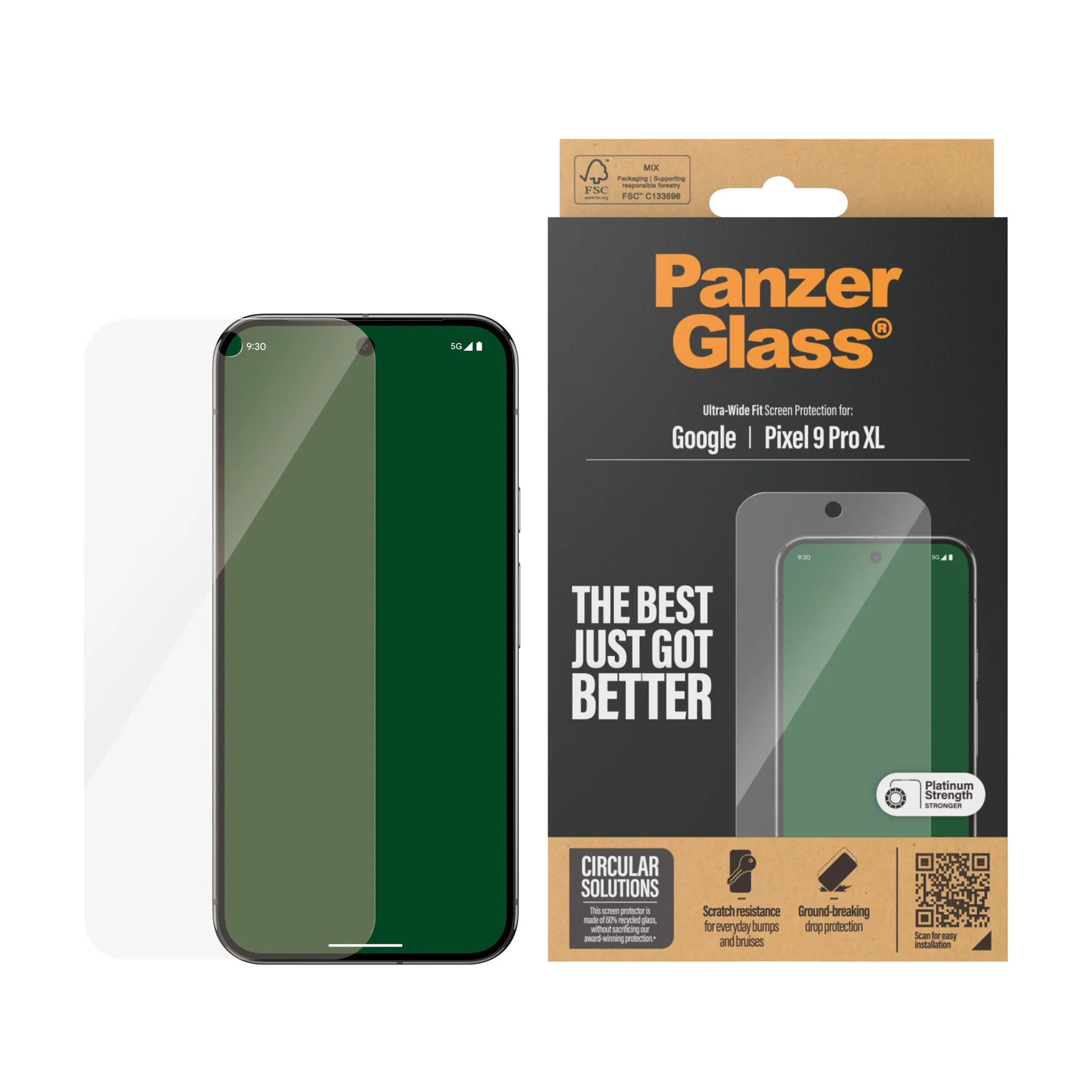 PanzerGlass® Screen Protector Google Pixel 9 Pro XL | Ultra-Wide Fit - Image 2
