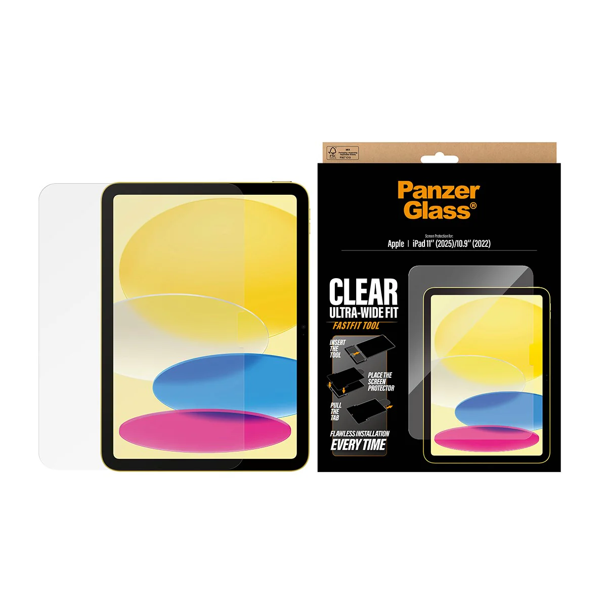 PanzerGlass® Screen Protector iPad 11" (2025) | 10.9" (2022) | Ultra-Wide Fit w. Fastfit tool - Image 2