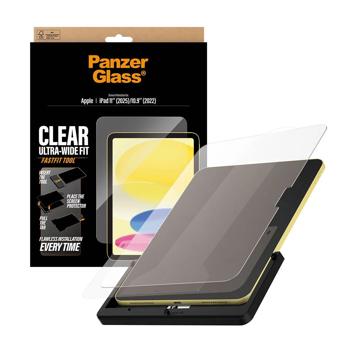 PanzerGlass® Screen Protector iPad 11" (2025) | 10.9" (2022) | Ultra-Wide Fit w. Fastfit tool - Image 5