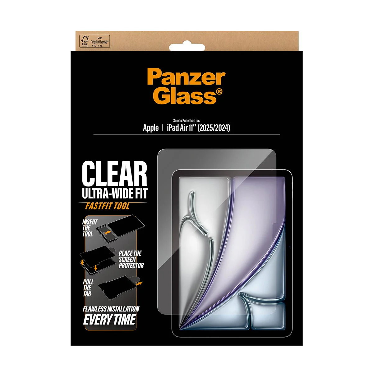 PanzerGlass® Screen Protector iPad Air 11" (2024-2026) | Ultra-Wide Fit w. Fastfit tool - Image 3