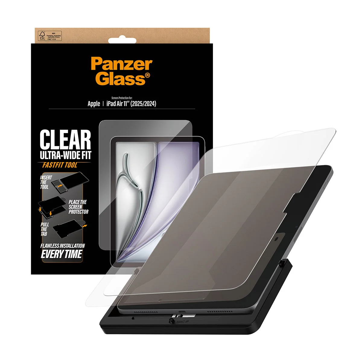 PanzerGlass® Screen Protector iPad Air 11" (2024-2026) | Ultra-Wide Fit w. Fastfit tool - Image 5