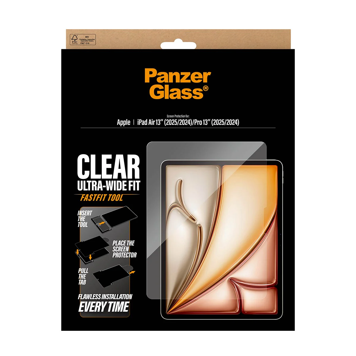 PanzerGlass® Screen Protector iPad Air 13" (2024-2026) | Pro 13" (2024-2025) | Ultra-Wide Fit w. Fastfit tool - Image 3