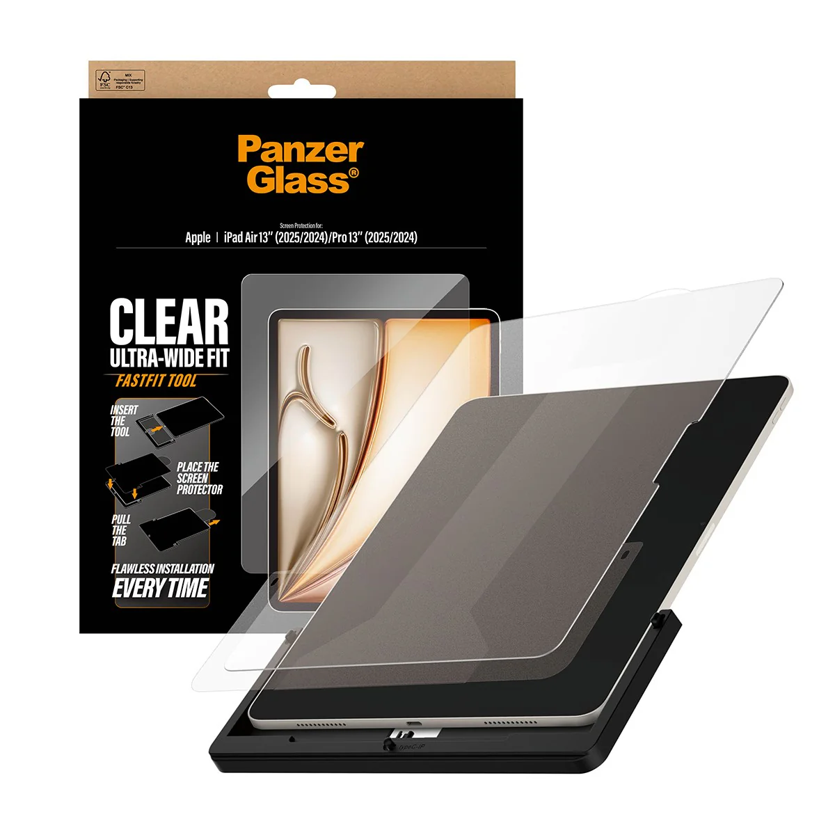 PanzerGlass® Screen Protector iPad Air 13" (2024-2026) | Pro 13" (2024-2025) | Ultra-Wide Fit w. Fastfit tool - Image 5