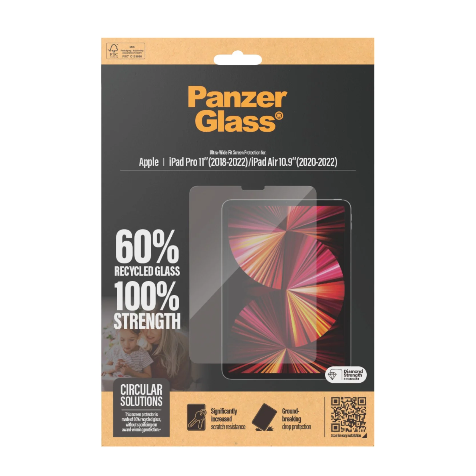 PanzerGlass® Screen Protector iPad Pro 11'' (2018-2022) | iPad Air 10.9'' (2020, 2022) | Ultra-Wide Fit - Image 3