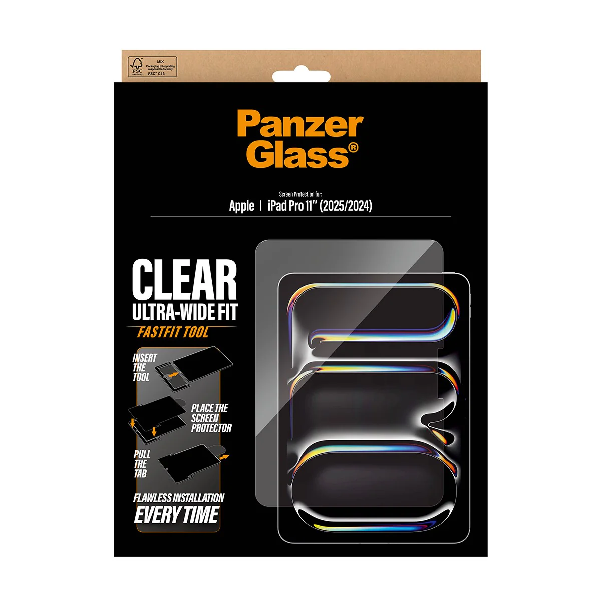 PanzerGlass® Screen Protector iPad Pro 11" (2024-2025) | Ultra-Wide Fit w. Fastfit tool - Image 3