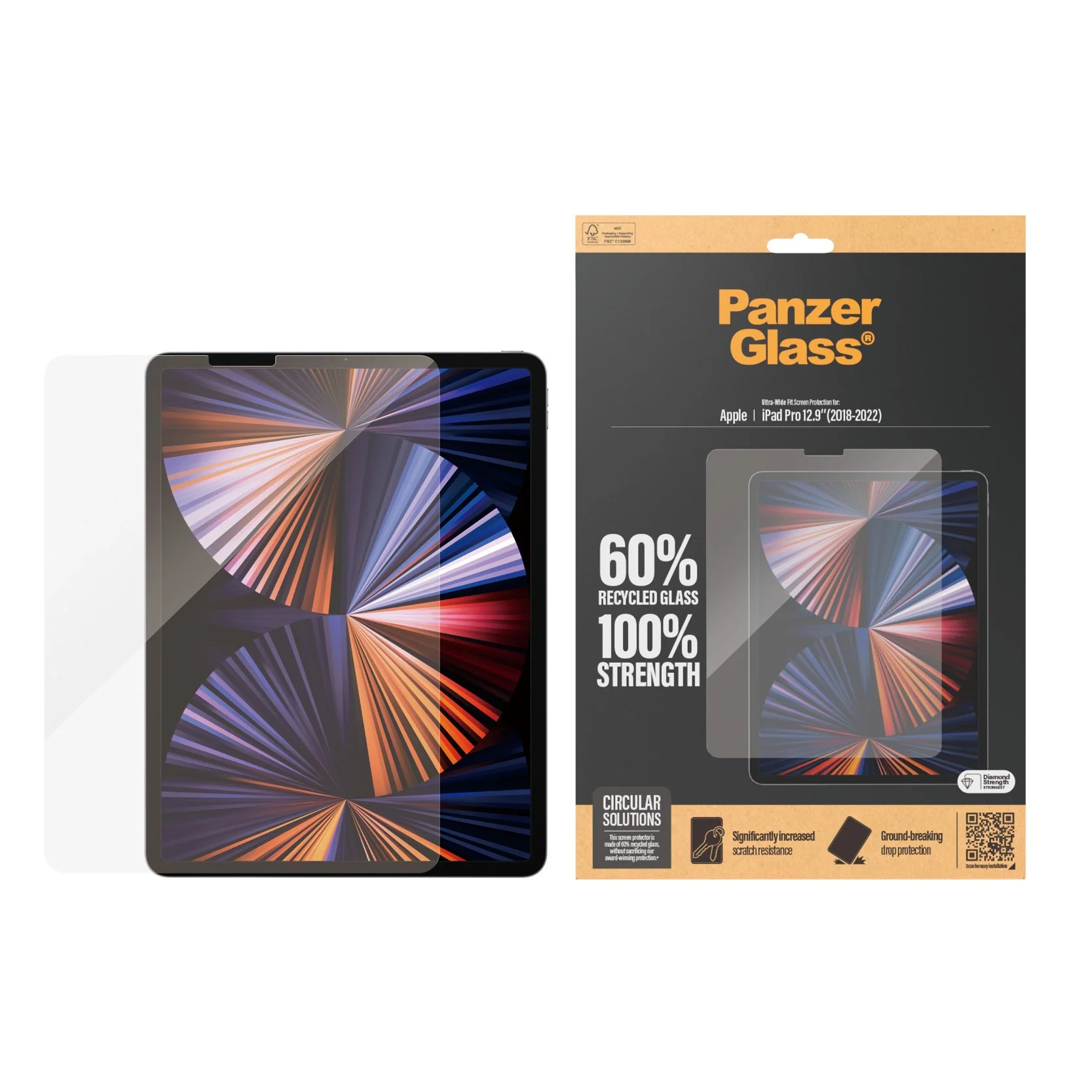 PanzerGlass® Screen Protector iPad Pro 12.9'' (2018, 2020, 2021, 2022) | Ultra-Wide Fit - Image 2