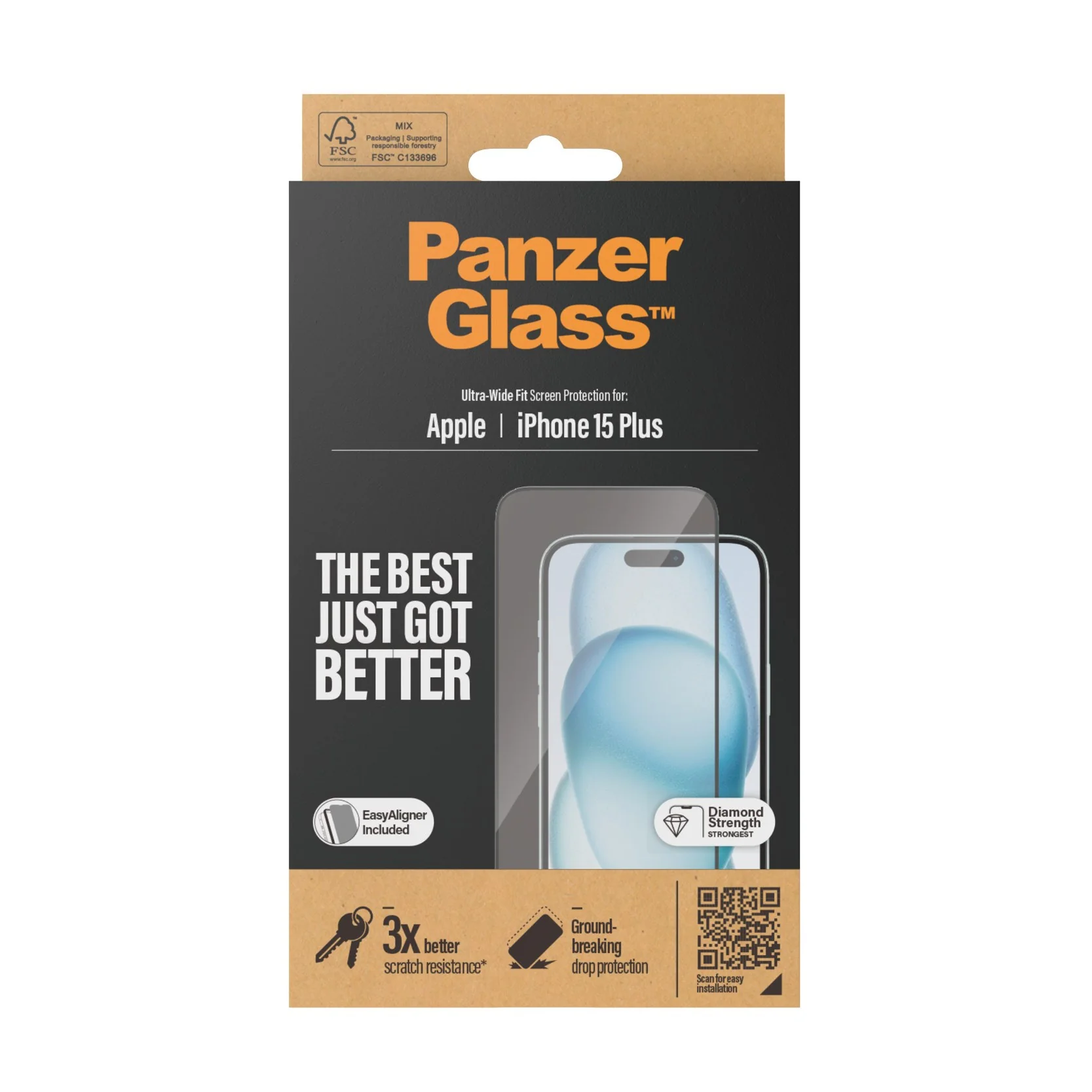 PanzerGlass® Screen Protector iPhone 15 Plus | Ultra-Wide Fit w. EasyAligner - Image 3