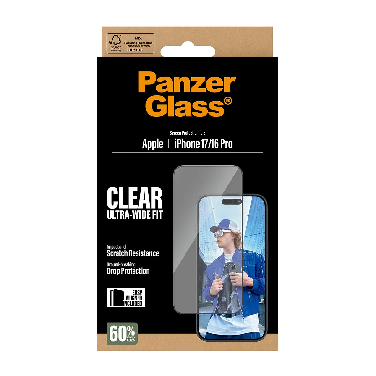 PanzerGlass® Screen Protector iPhone 17 | iPhone 16 Pro | Ultra-Wide Fit w. EasyAligner - Image 3