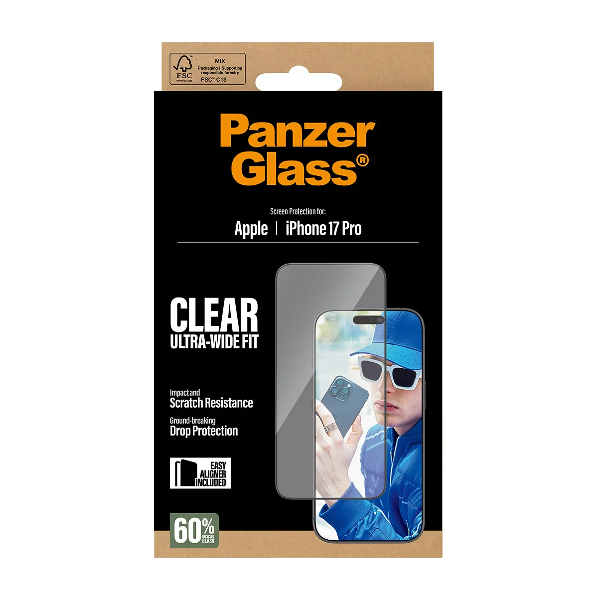 PanzerGlass® Screen Protector iPhone 17 Pro | Ultra-Wide Fit w. EasyAligner - Image 3