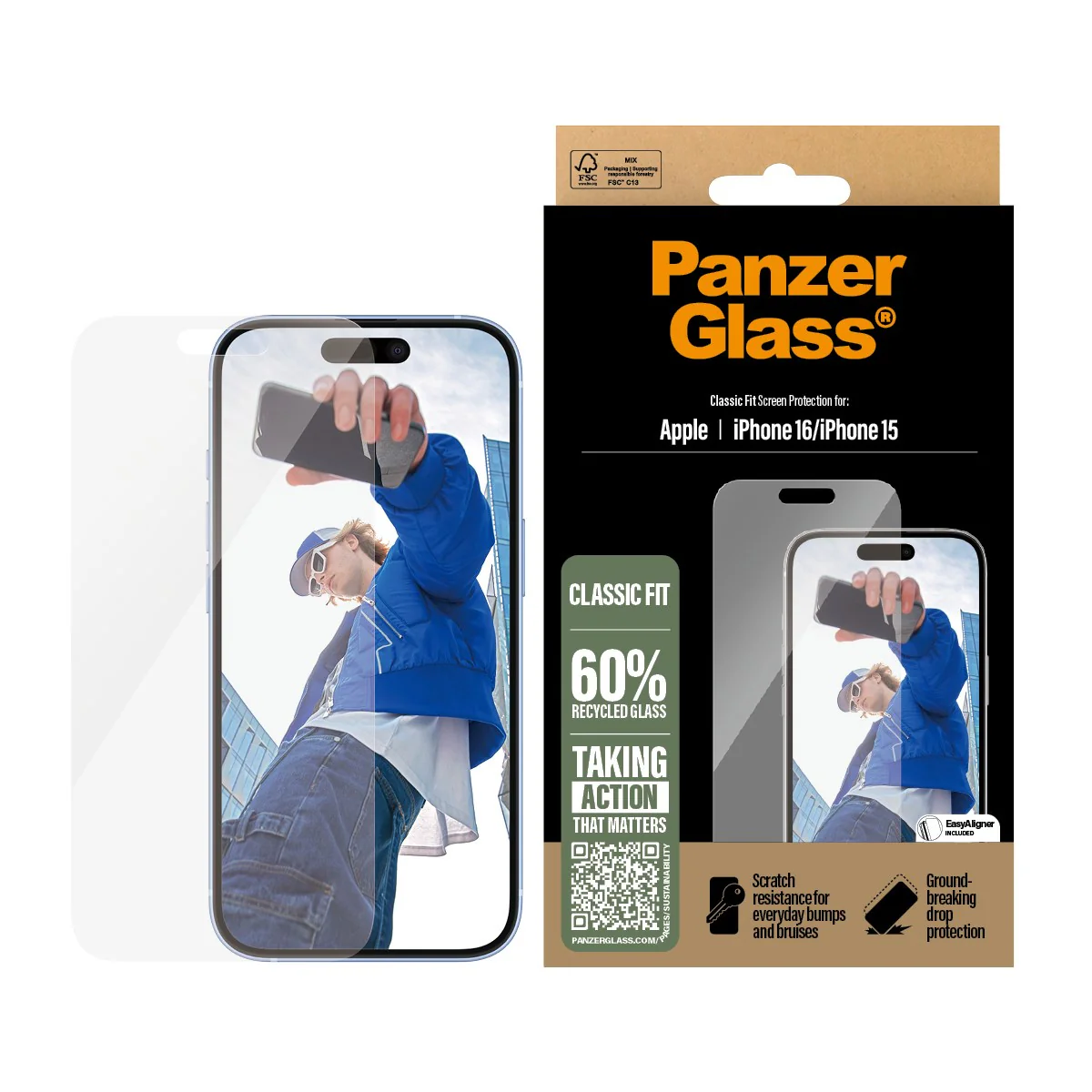 PanzerGlass® Screen Protector iPhone 16 | 15 | Classic Fit - Image 2