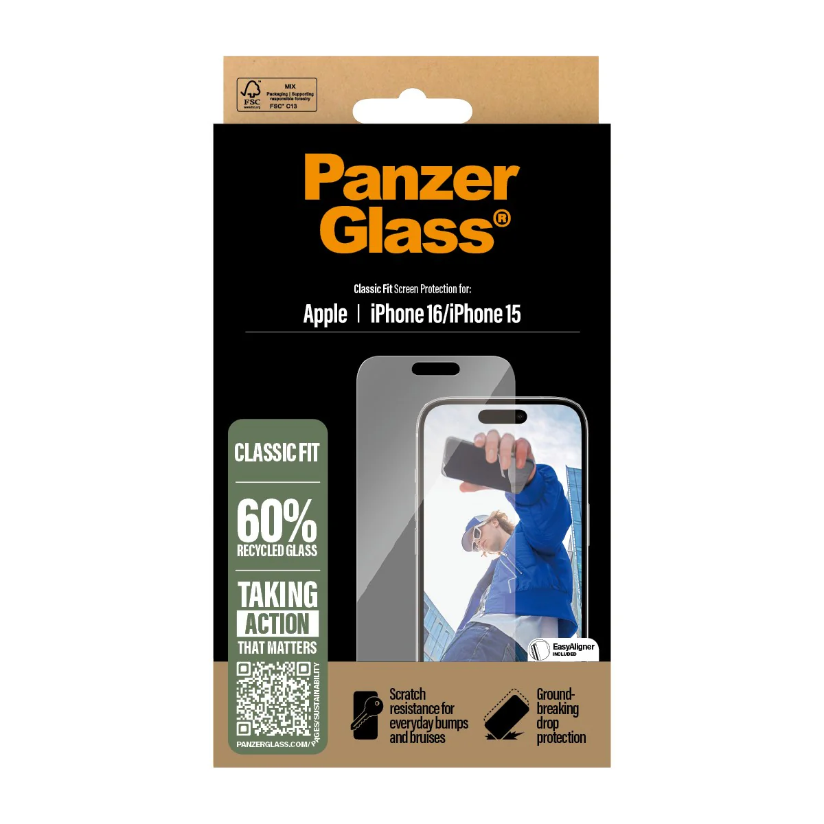 PanzerGlass® Screen Protector iPhone 16 | 15 | Classic Fit - Image 3