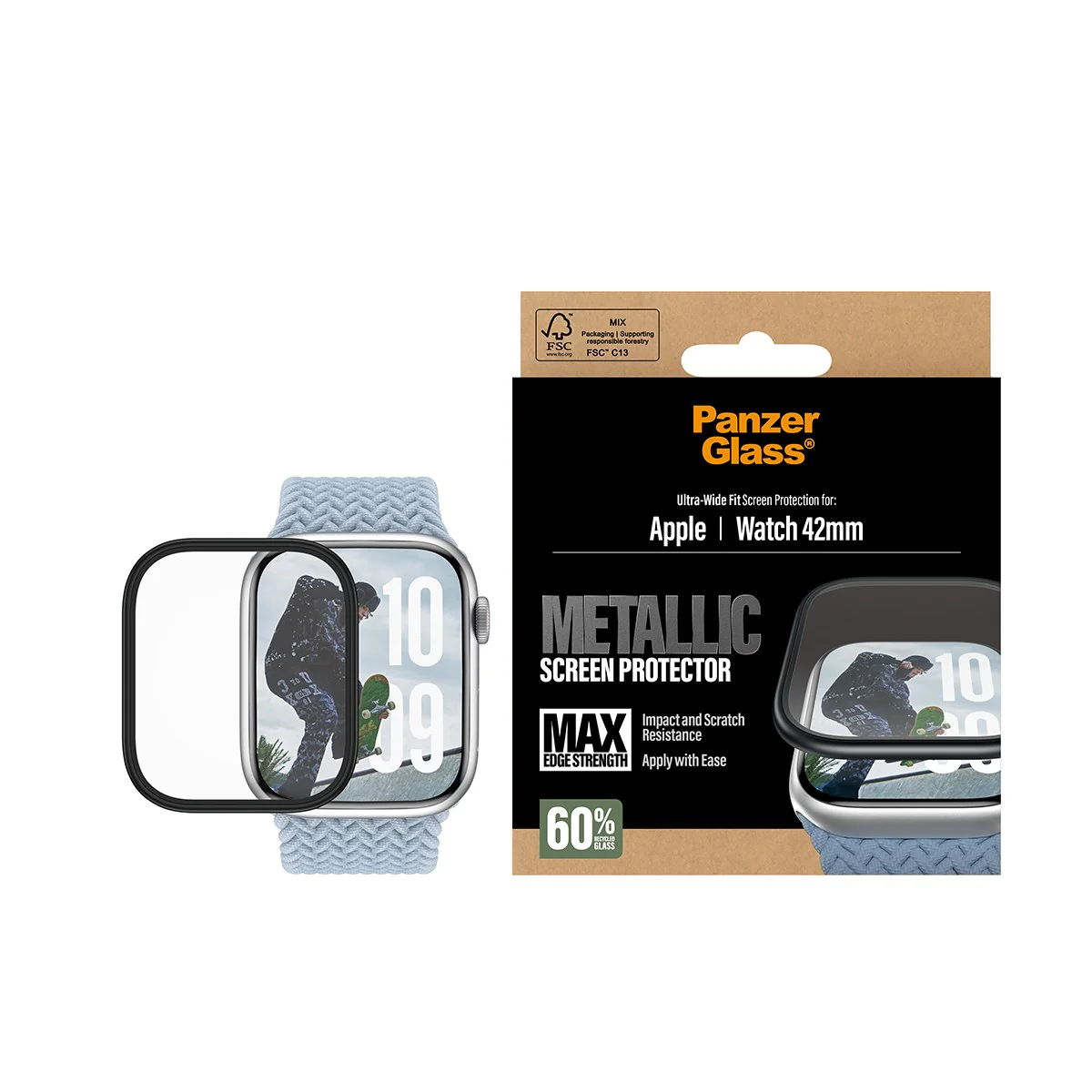 PanzerGlass® Screen Protector Metallic Apple Watch Series 11 | 10 | 42mm - Image 2